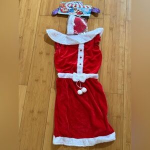 Mrs. Claus Santa Winter Christmas Holiday Pet Shop Halloween Dog Costume Sz XL